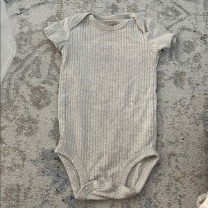 Carter's Light Gray Ribbed Bodysuit